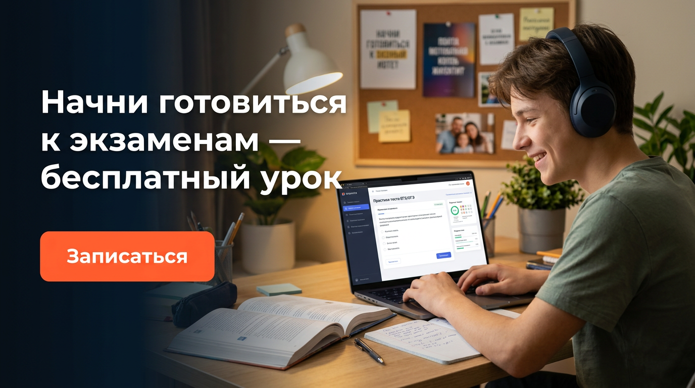 Начни готовиться к экзаменам — бесплатный урок